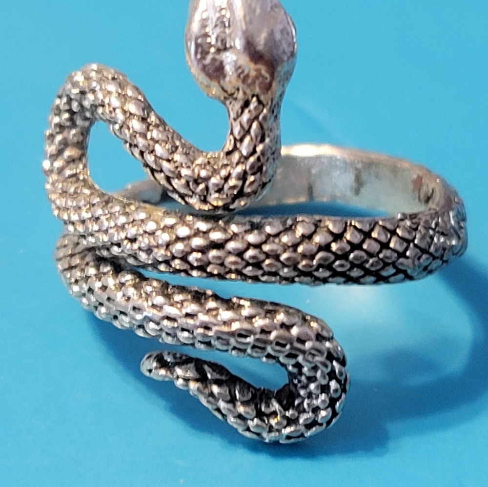 Silver Snake Ring - image 1